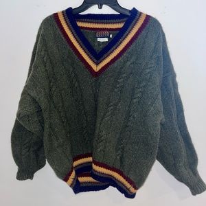 Vintage Green Hand Framed Sweater